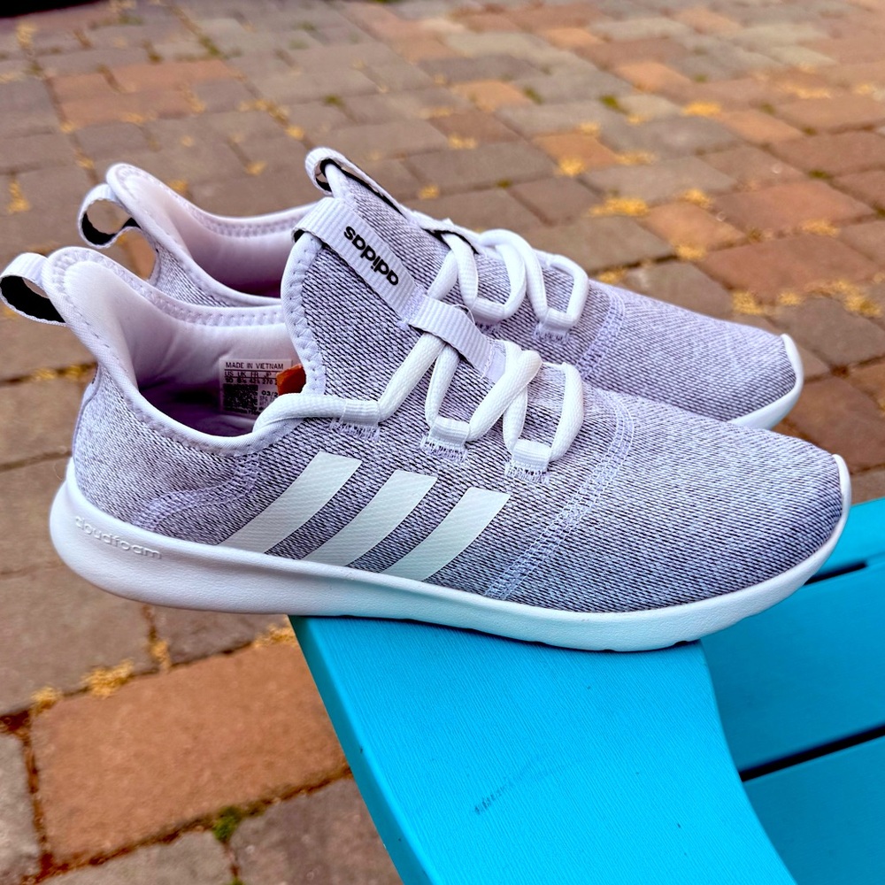 Adidas Cloudfoam Pure 2.0 Shoes | Cloud White/Core Black Women's Sneakers Sz 10 - Picture 4 of 9